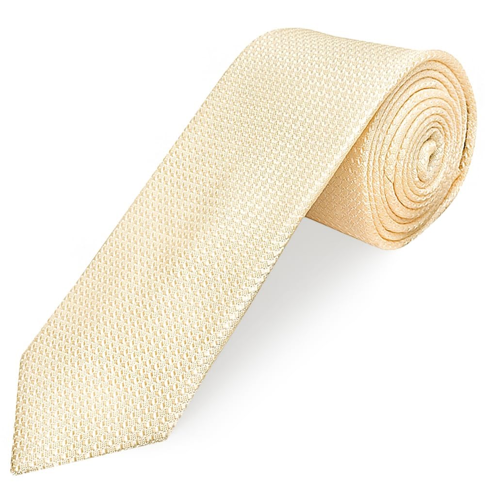 TIES R US Ivory Textured Classic Tie