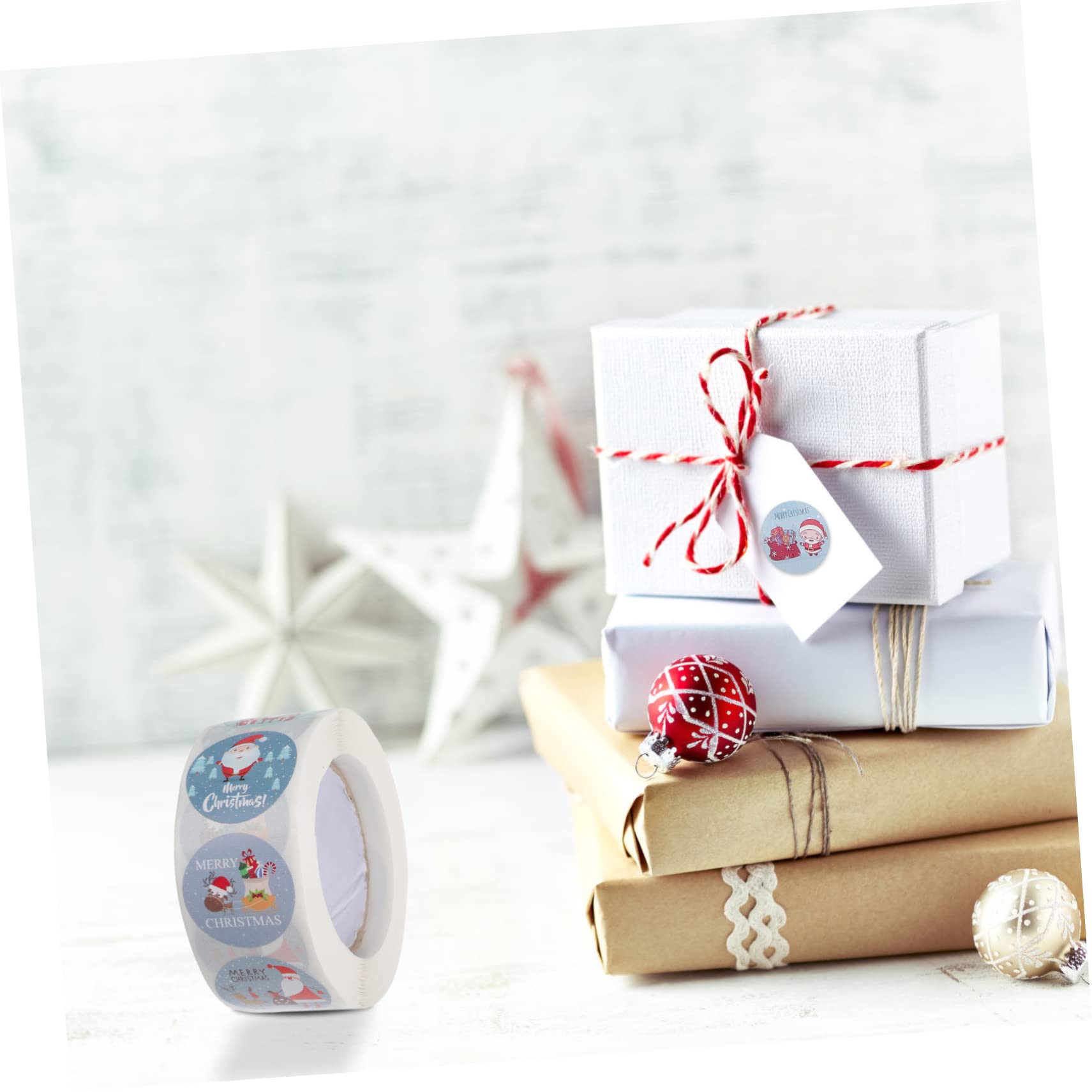 STOBOK 3 Set Di Decorazioni Natalizie Gnomi Adesivi in ​​lamina Di Buon Natale Biglietti Di Auguri Buste Etichette Di Sigillo 2 * 3