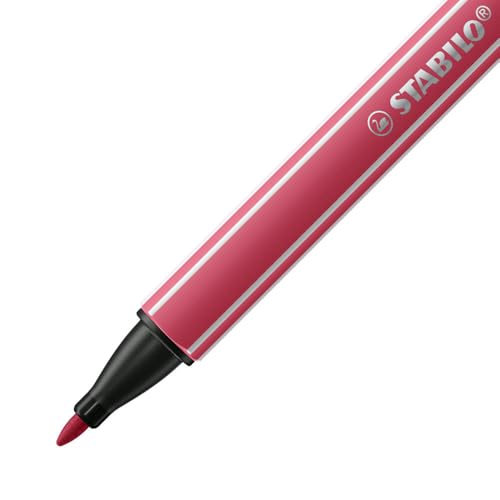 Image of STABILO Nylon Tip Writing Pen pointMax ARTY card wallet of 32 assorted colours | Nylon-tip pens with bold 0.8 mm line and vivid, water-based colour for writing, journaling and colouring; set of 32