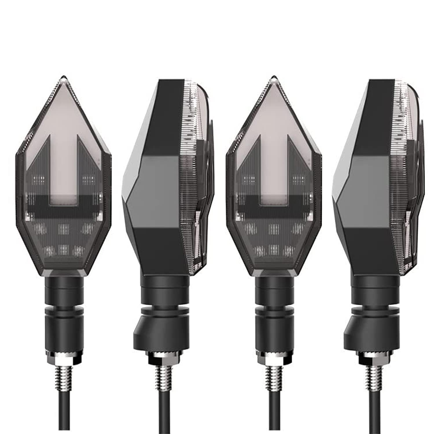 RWT Arrow Shaped Side Indicator LED Light For Passion Pro (Yellow, Blue, Pack of 4)