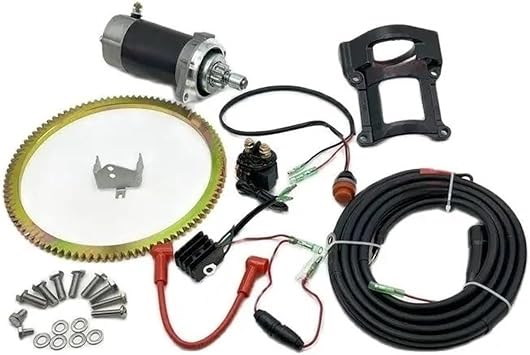 ELECTRIC START KIT Compatible With SUZUKI DT40 40HP 2 STROKE STARTER GEAR RING BRACKET