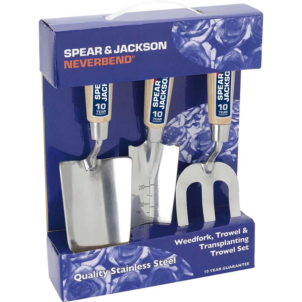 Spear & Jackson 3056GS Neverbend Stainless 3 Piece Gift Set, Silver