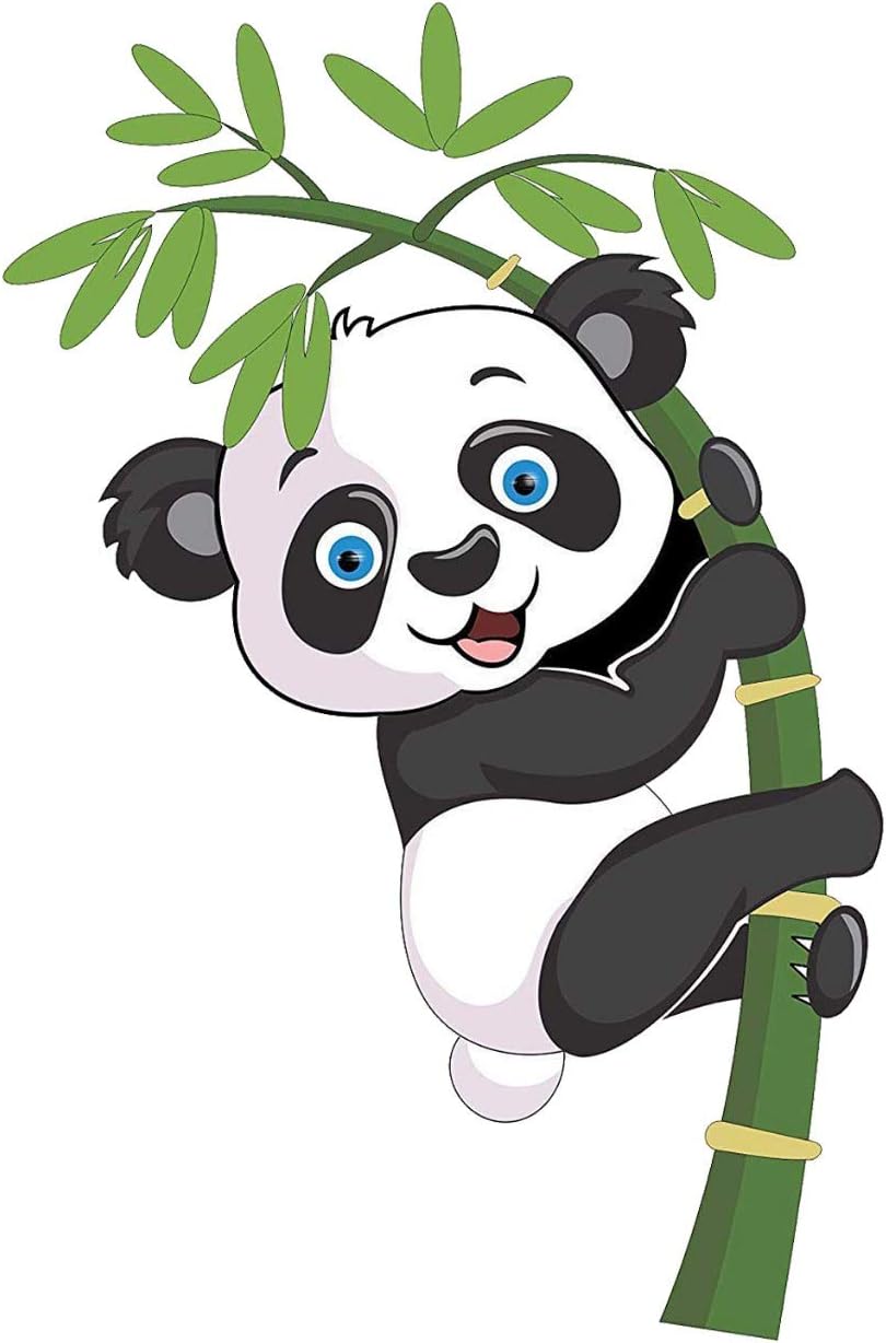 TECHBITE Cute Mini 'Baby Panda' Wall Stickers (Vinyl, 20 cm X 0.2 cm X 30 cm)