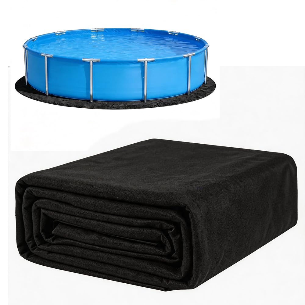 4M Poolunterlage Rund, Pool Bodenschutzmatte UV & Reißfest Pool Unterlage Outdoor Zuschneibare Pool Bodenplane, Faltbarer Schwimmbecken Matte, Unterlage Pool für den Außenbereich