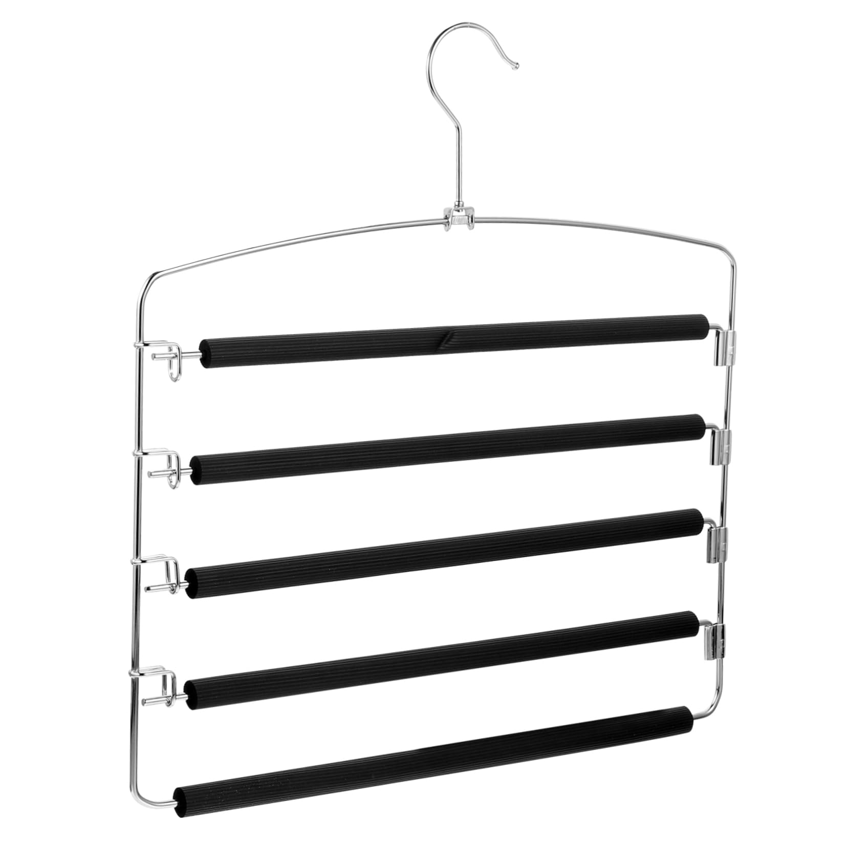 MAGICLULU Multi Layer Pants Hanger for Closet Space Saving Multifunctional Jeans and Trousers Organizer for Wardrobe Easy to Use Keeps Clothes Neat and Orderly Maximize Vertical Storage