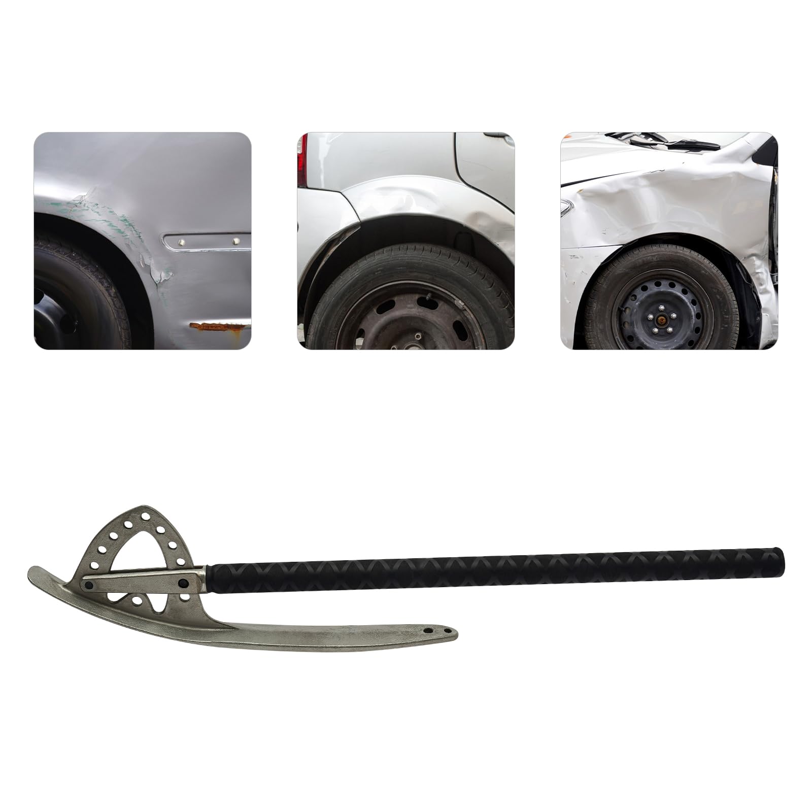 ACNAO Car Fender Repair Kit,Angle Adjustable Car Fender Repair Tools with Long Handle and Portable Bag,Stainless Steel Car Fender Damage Repair Tool Kit for Home or Car Repair Shops