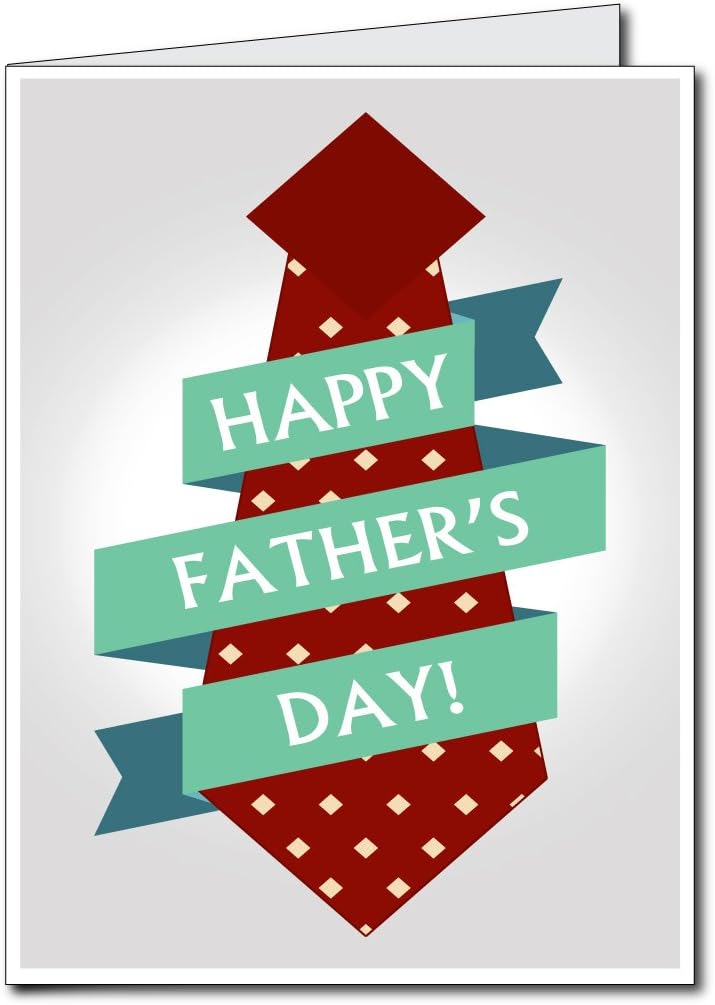 VictoryStore Jumbo Greeting Cards: Giant Father's Day Card with Envelope, Tie and Ribbon Design, 2 feet X 3 feet