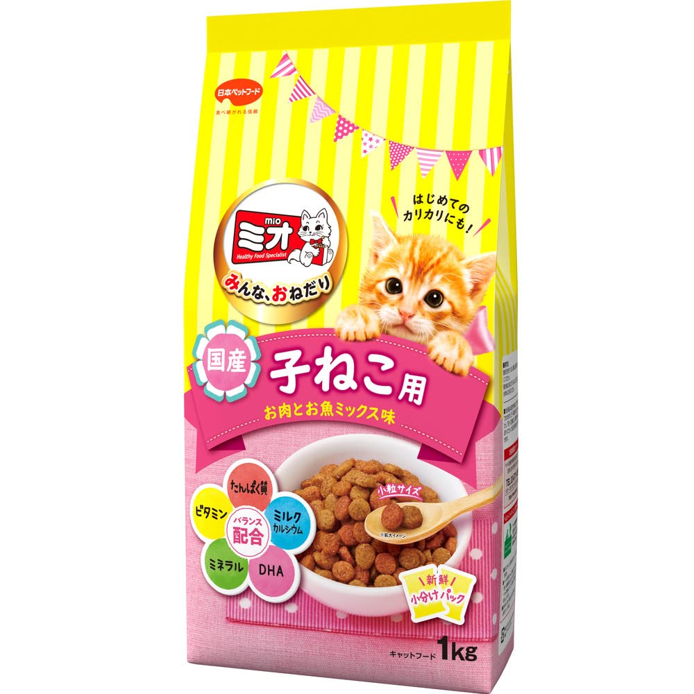 ミオ ドライミックス 子ねこ用 お肉とお魚ミックス味 キャットフード お肉とお魚…