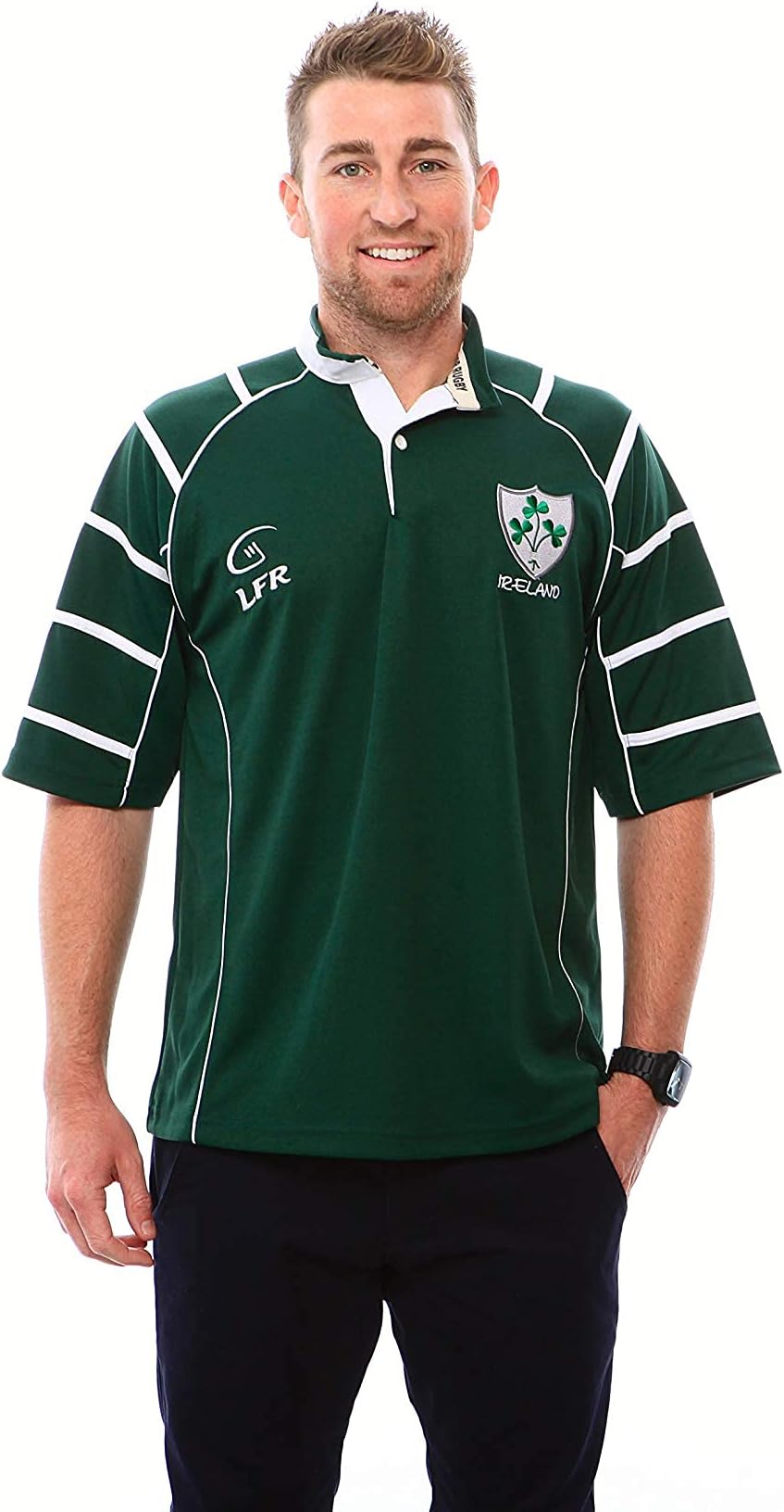 Men's Irish Rugby Jersey, XXL, Dark Green