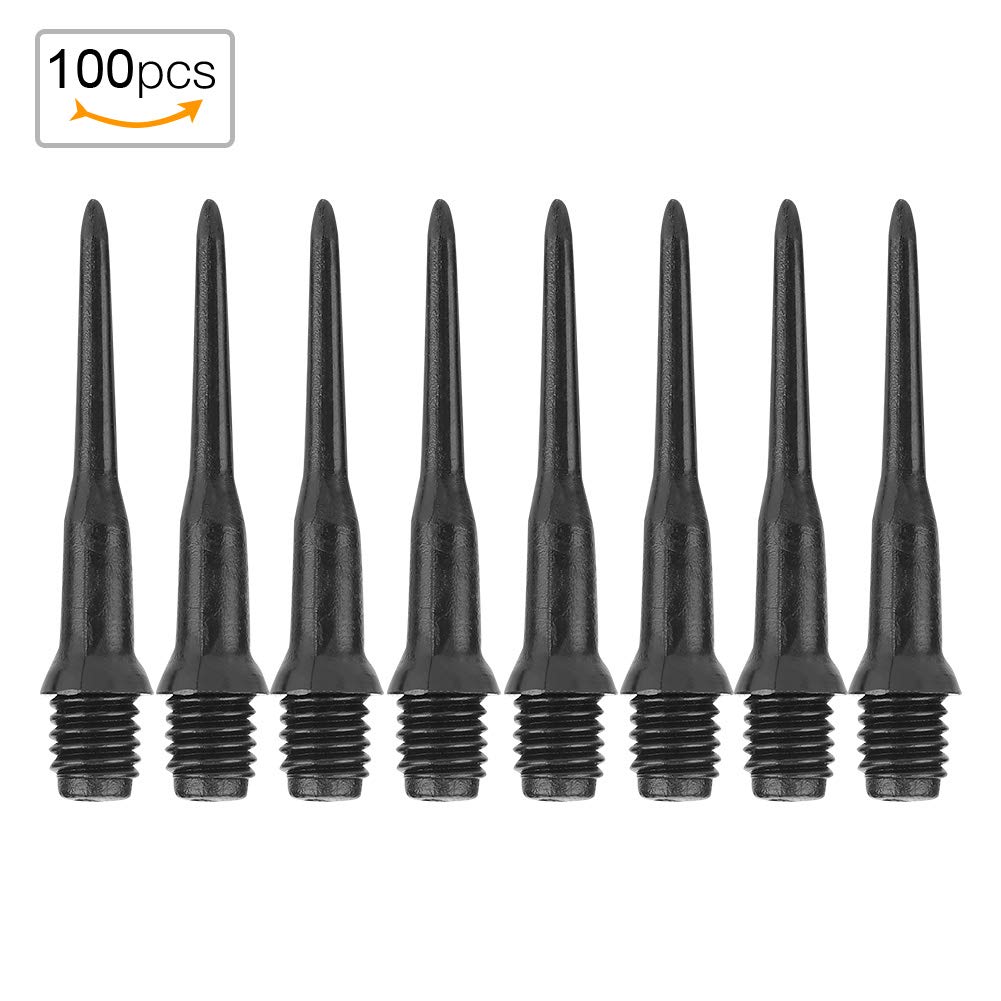 Odorkle 100pcs Soft Tips, 4.5mm Thread Size, PC Tips Replacement Soft Tips for Electronic Darts (Black), Odorkled59qc7g84e-01