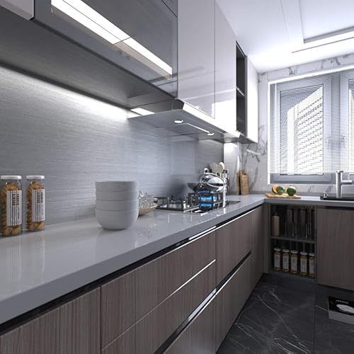 Miniatura 2 de BAYYA Papel de contacto plateado para nevera, lavavajillas, acero inoxidable, aspecto metálico, papel tapiz autoadhesivo para cocina, papel tapiz