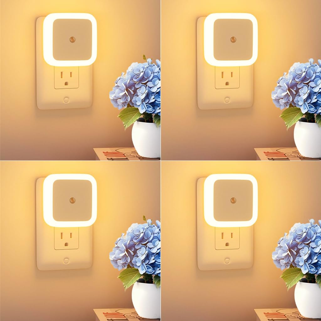 ELEPHANTBOAT® LED Night Light 4 Pack Warm Light Plug Light for Night Smart Light Induction LED Light Plug and Play Night Light Stair Light Wall Light for Living Room, Kitchen, Toilet, Corridor (B0BFH8XVQV) Amazon Price History, Amazon Price Tracker