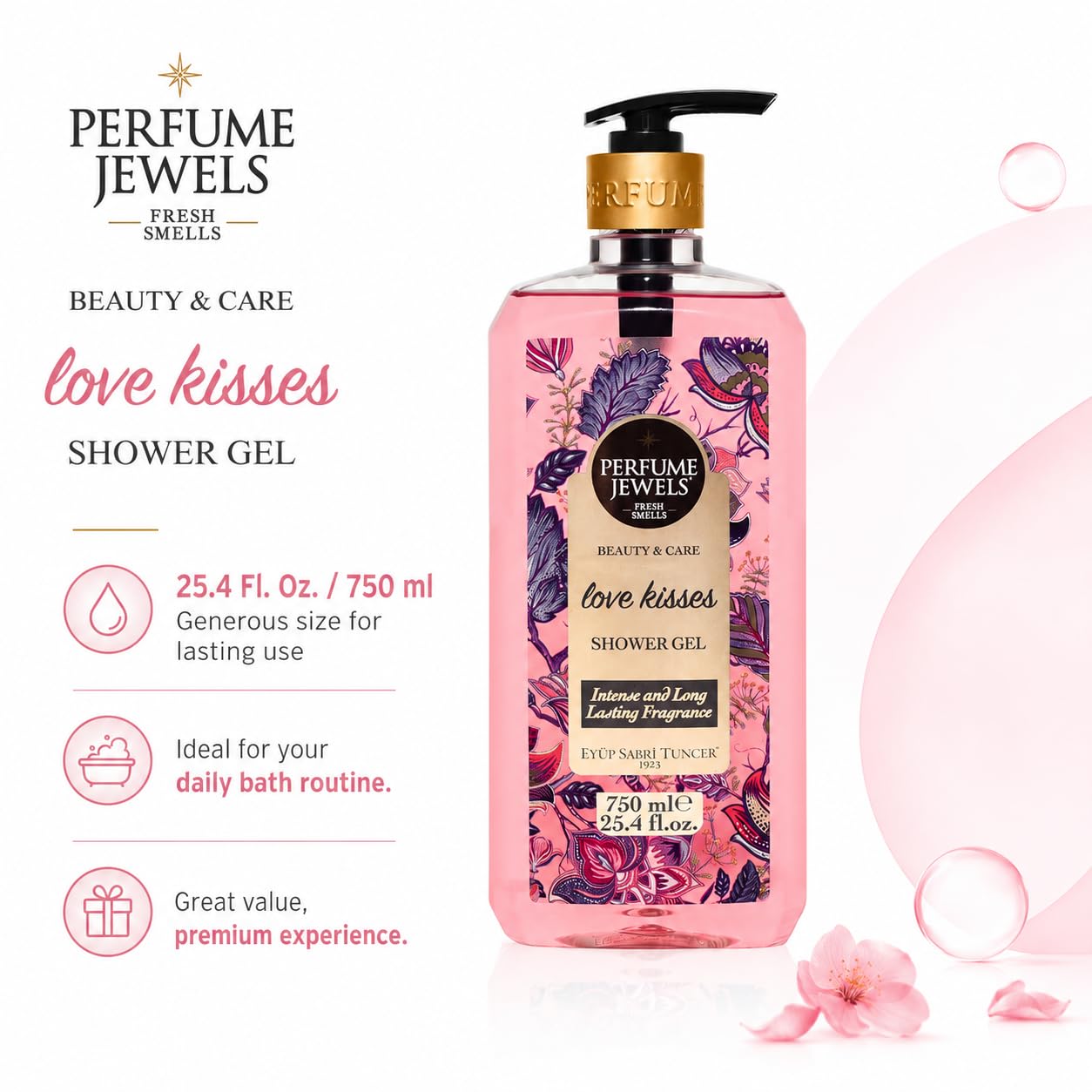 Eyüp Sabri Tuncer Pj Duş Jeli Love Kisses 750 Ml Pet Şişe
