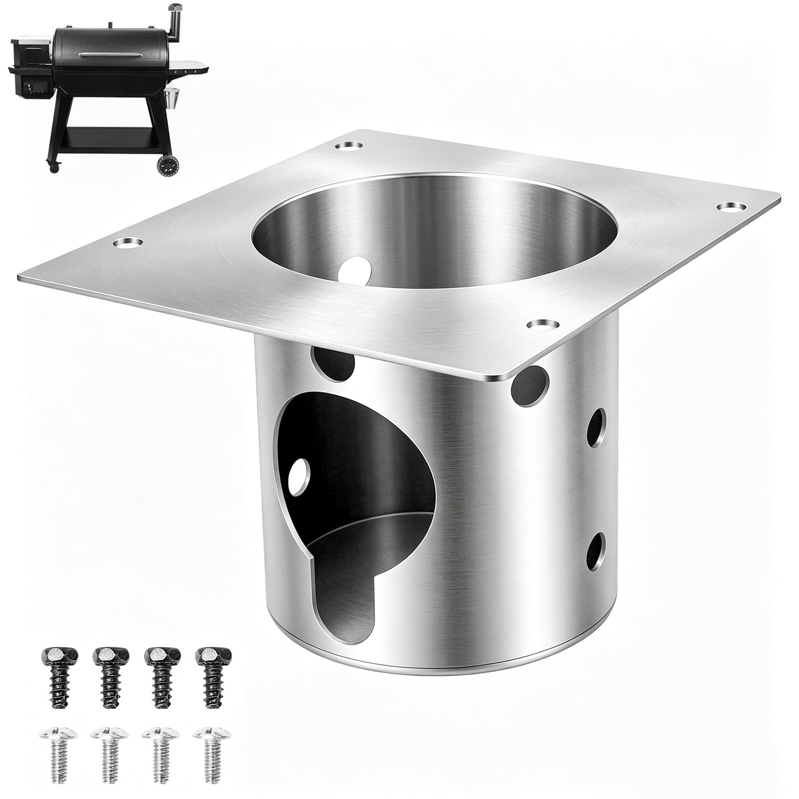 QuliMetal 304 Stainless Steel Fire Burn Pot for Pit Boss Pro Series 1150