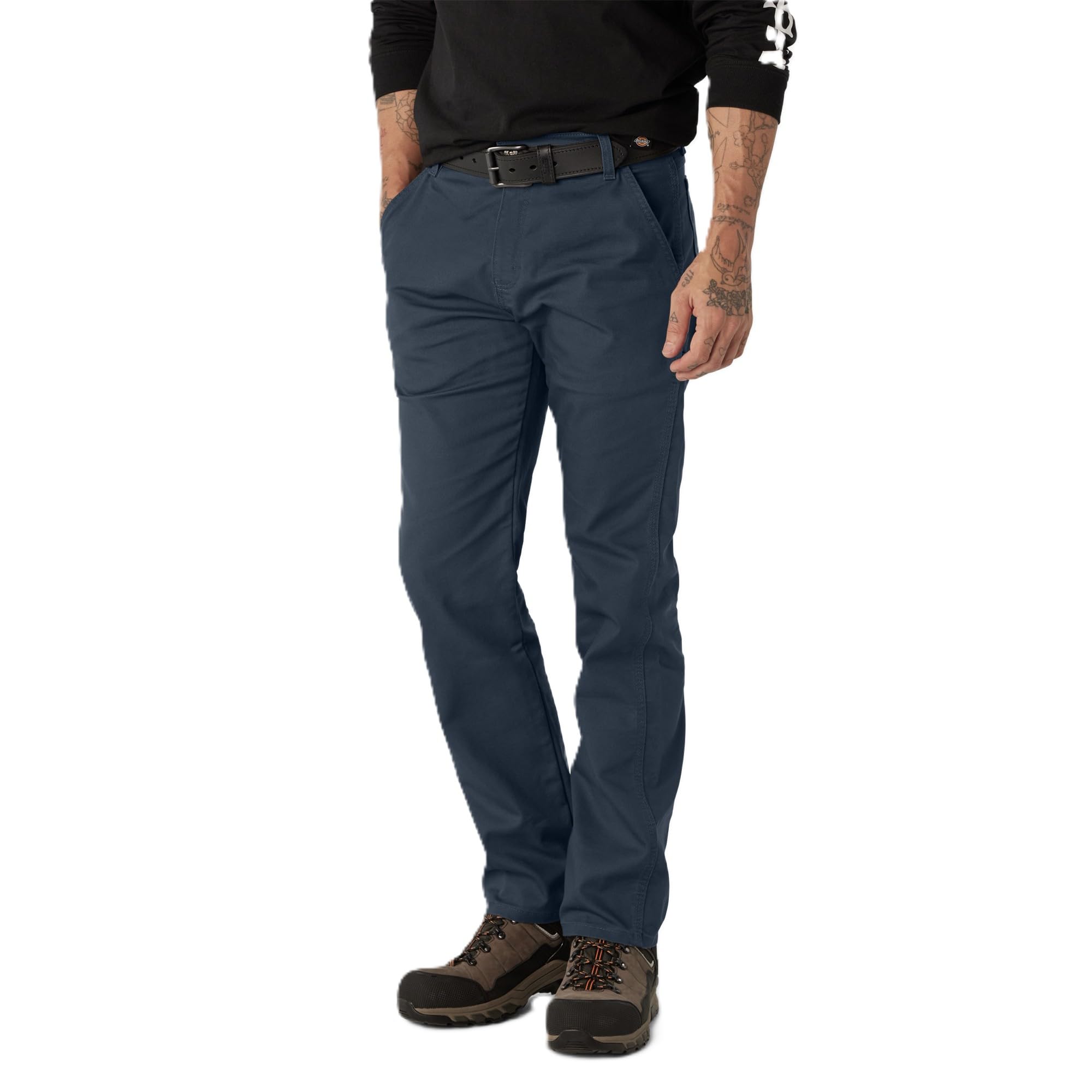 Dickies Men's Tough Max Duck Carpenter Pant Business Casual, Stonewashed Dark Navy, 42W x 30L