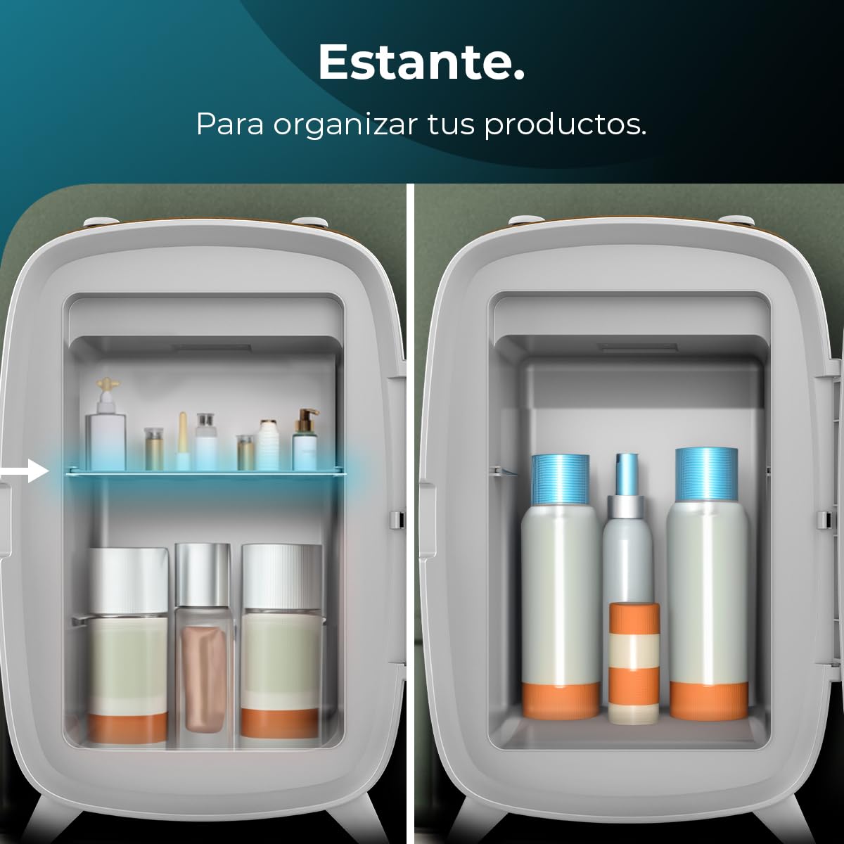 Cecotec Nevera Pequeña de Cosméticos 6L Bamba CoolingBeauty 6000 Mirror Rose. Mini Frigorífico con Puerta con Espejo Exterior, Lud LED con 3 Intensidades, Enfriamiento de hasta 10ºC — view 10