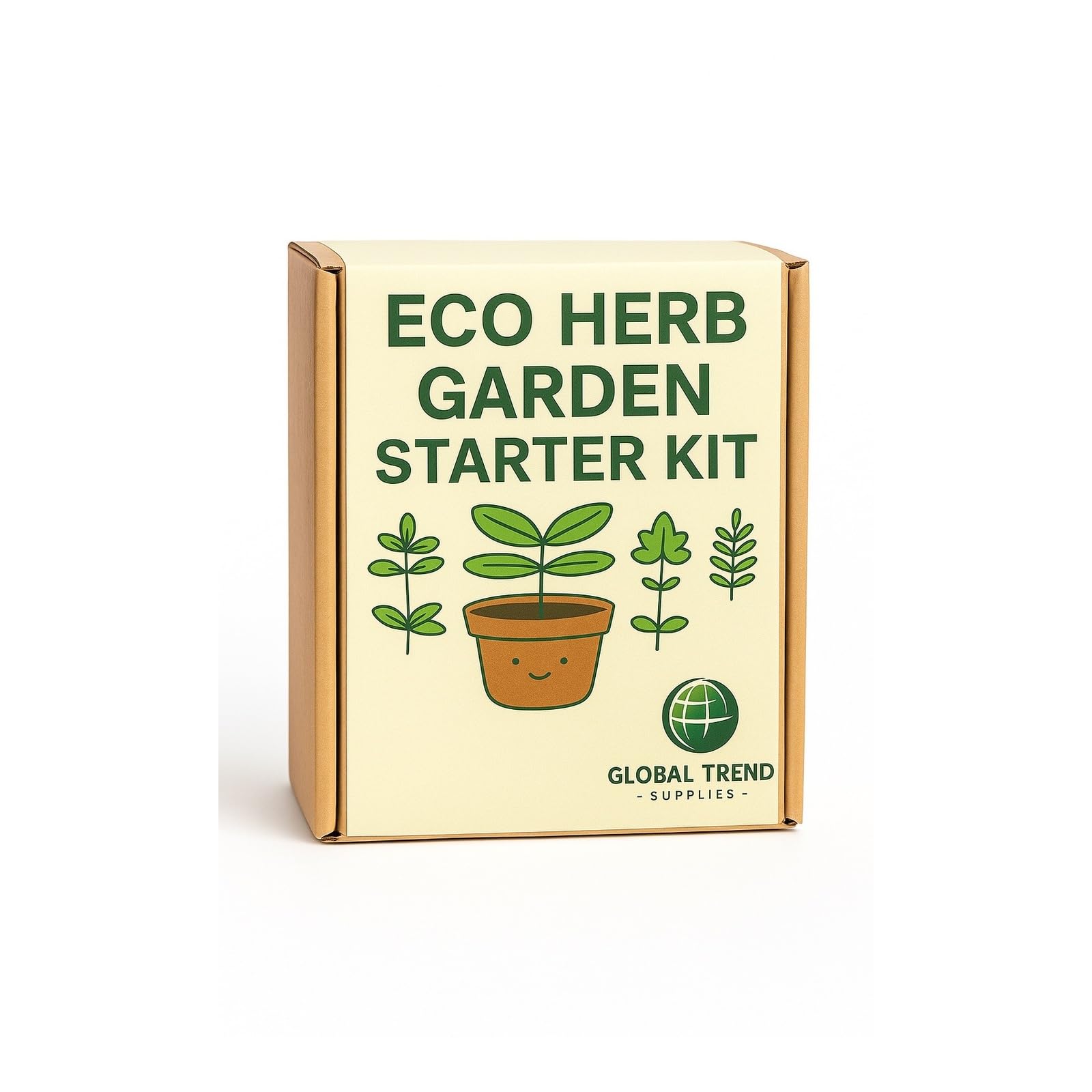 Eco Herb Garden Starter Kit – Grow Basil, Mint, Parsley, Coriander & Oregano Indoors. Complete Kit with Biodegradable Pots, Soil Pellets, Labels, Sprayer & Easy Instructions. Perfect Gardening Gift.