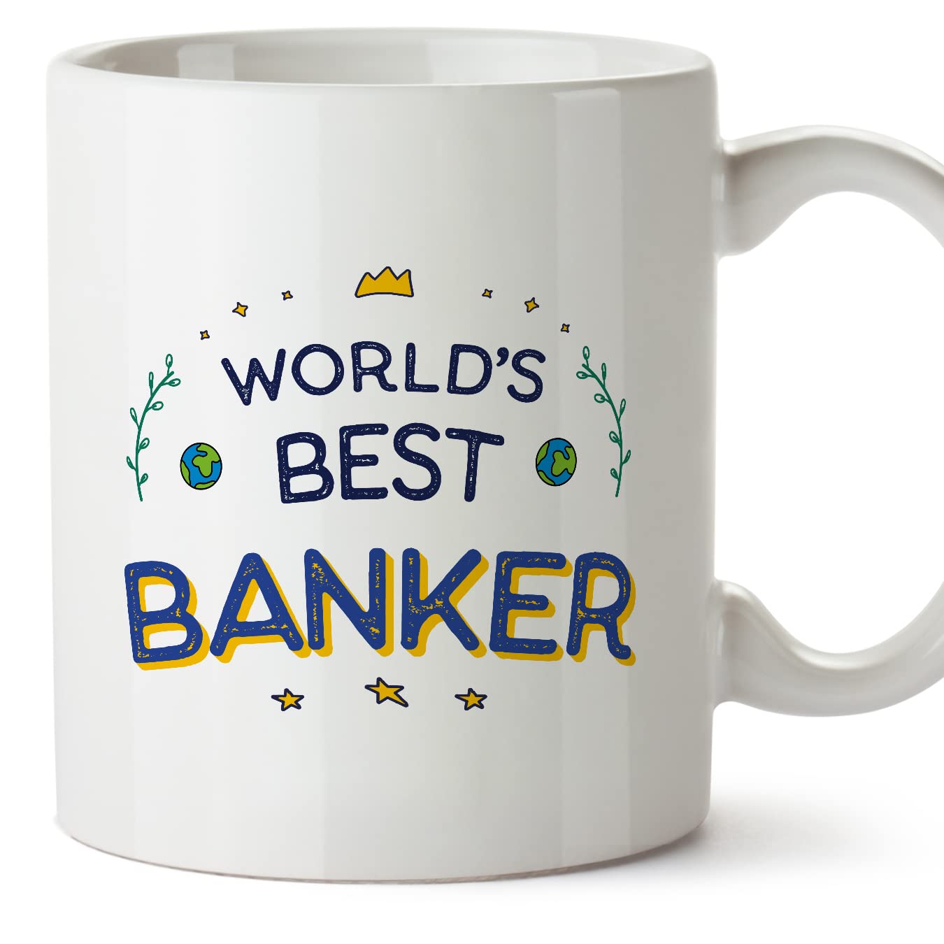 MUGFFINS Banker Mug - in English - World's Best - Funny Gift for Colleagues - Ceramic 11oz Mug — image 1
