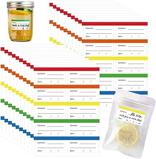 200 Pcs 6x3cm Freezer Labels Stickers - Waterproof & Oilproof Date Reminder Fridge Stickers for Food Containers
