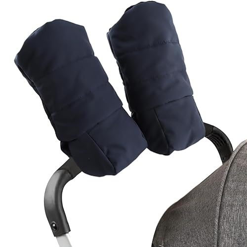 Miniatura 7 de Zsedrut Guantes universales de invierno anticongelante, repelentes al agua, calentador de manos, forro polar, accesorios para cochecito de invierno