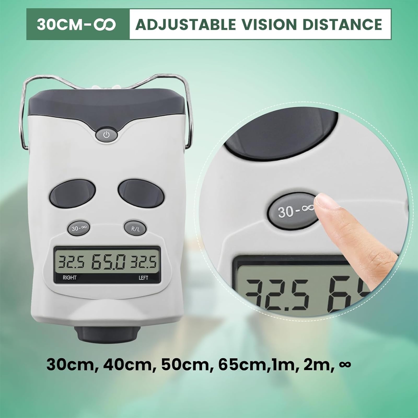 Pupillometro Digitale Ottico, misuratore Digitale della Distanza pupillare, con Schermo LCD, per Centri di Formazione sulla Vista di Negozi di Ottica