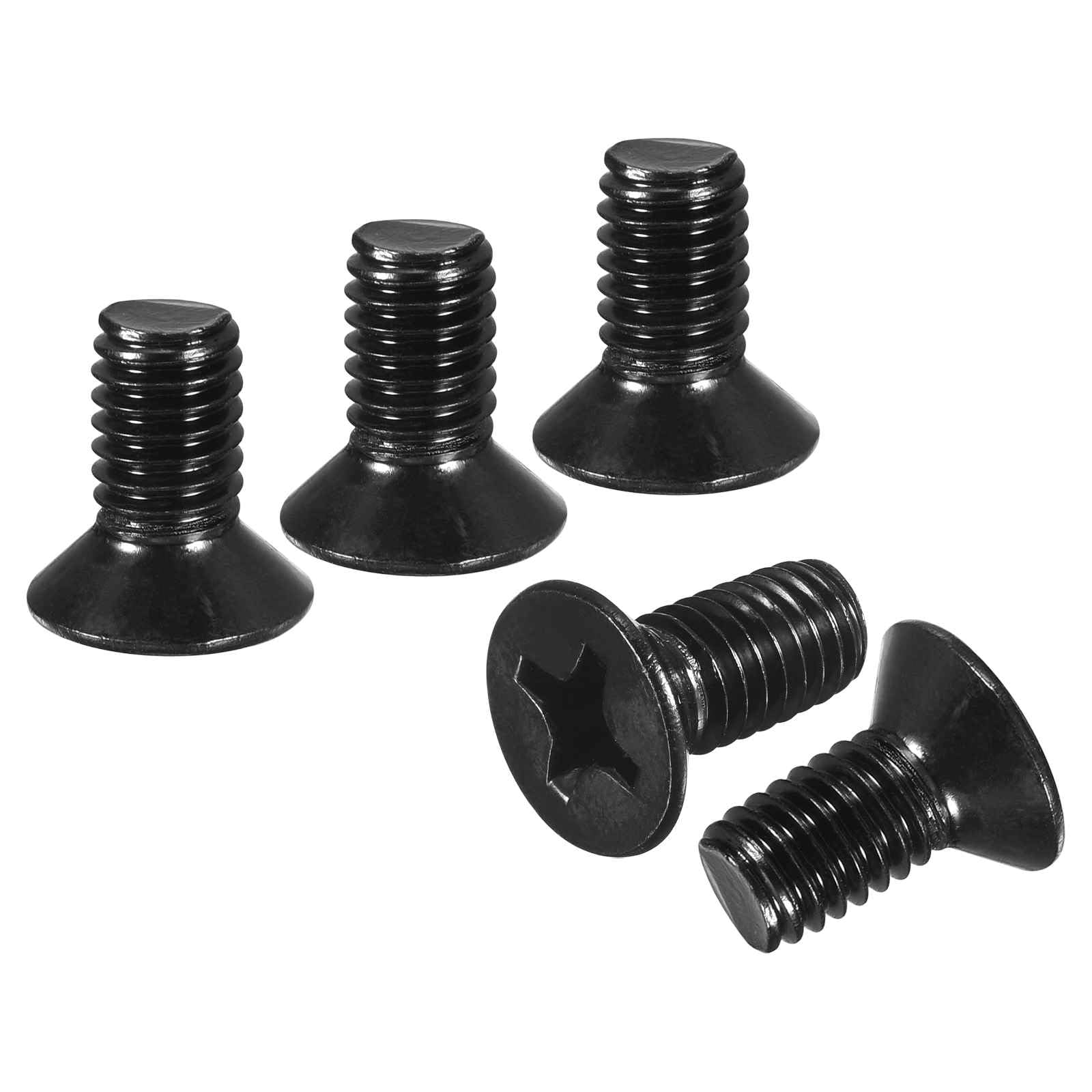 DTGN M5-0.8x10 Flat Head Countersunk Machine Screws - 25pcs - Good for Furniture and Machinery - 304 Stainless Steel Phillips Machine Screws Bolts - Black Oxide Finish โ image 1