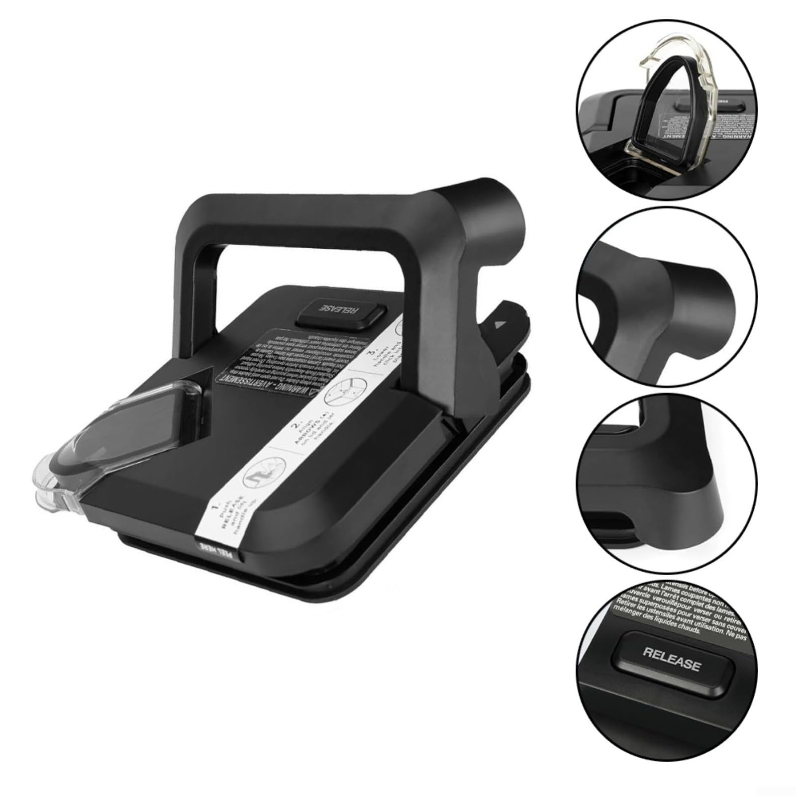 Tapa de bloqueo negra de repuesto para licuadora de 72 onzas, compatible con BN751 BN800 BL610 BL640 BL710 Series, tapa de sellado apta para lavavajillas para hacer batidos de cocina