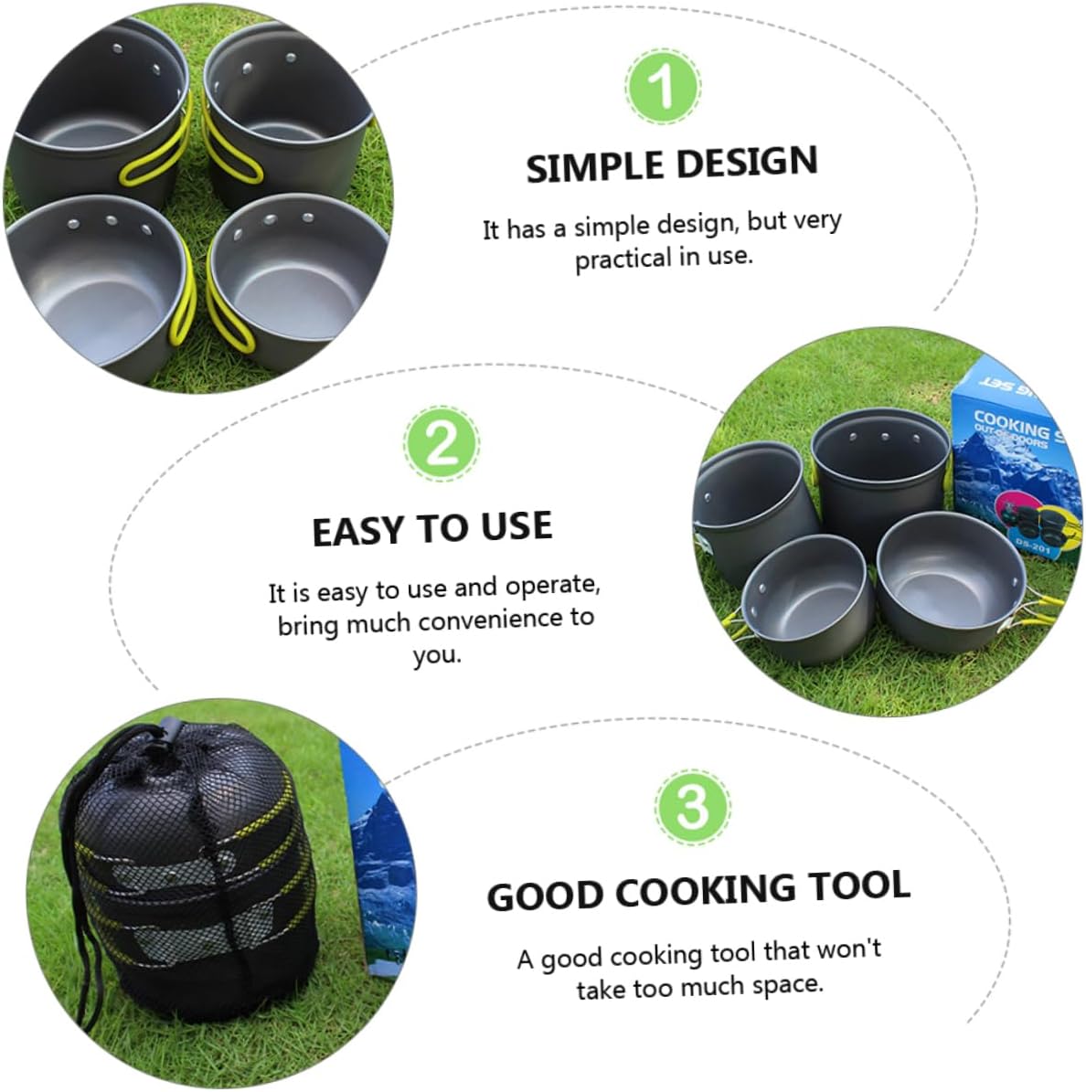 Portable Camping Cookware Cooking Utensils Outdoor Cooking for Camping