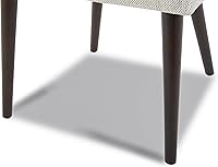 Vista 7 de CHITA Mid-Century Modern Dining Chair, Upholstered Fabric Accent Chair,Set of 2, Ivory