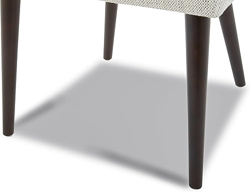 Miniatura 7 de CHITA Mid-Century Modern Dining Chair, Upholstered Fabric Accent Chair,Set of 2, Ivory