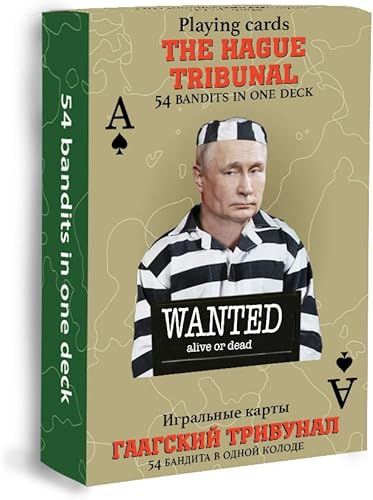 Juego de cartas con temática del Tribunal de La Haya, baraja estándar de 52 cartas con criminales internacionales y terroristas de Rusia, apto para