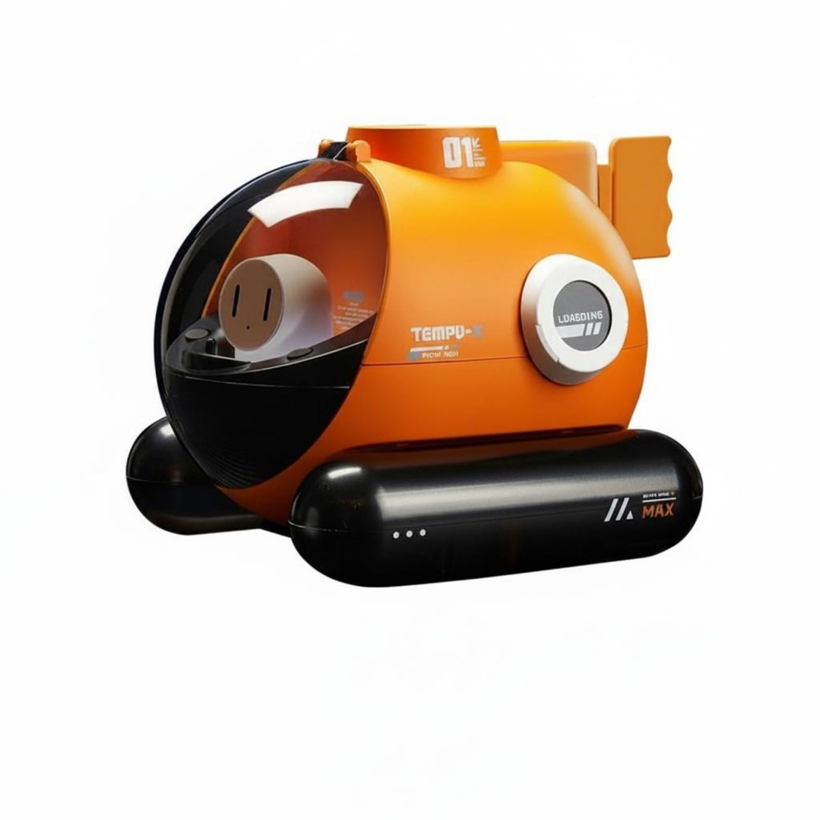 predolo Humidificador de Escritorio Difusor Vaporizador Nebulizador con Diseño Náutico Creativo y Depósito de 250ml Funcionamiento Silencioso y Apagado, Naranja Vibrante