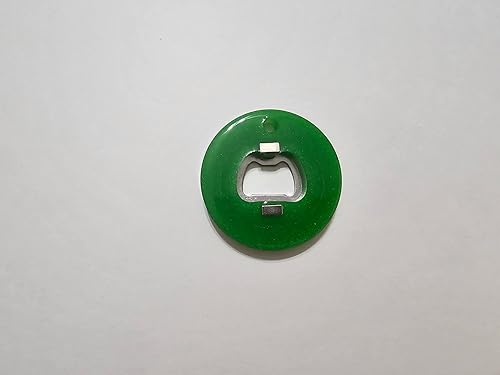 Miniatura 8 de abridor de botella de resina epoxi hecho a mano abrebotella decorativo con iman (transparente con flores)