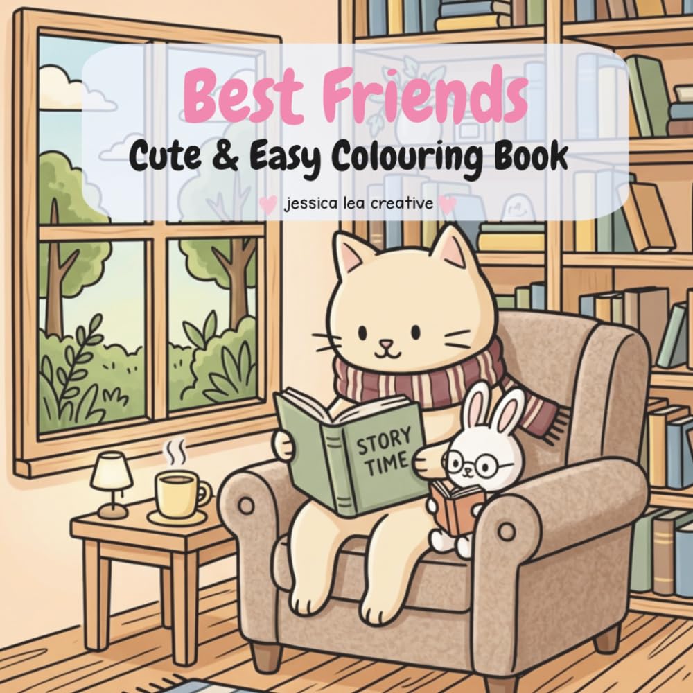 Best Friends Cute & Easy Colouring Book