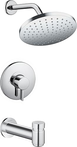 Miniatura 5 de Hansgrohe Vernis Blend 04956820 - Juego de ducha con 1 pulverizador completo en níquel cepillado, válvula de ducha incluida 1.75 GPM, 04956820