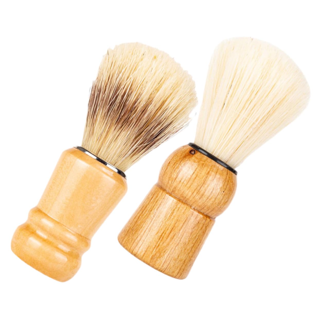 Healeved 2-piece Men's Shaving Brush Kit Shaving Cream Brush Wood Handle Facial Hair Styler Excellent Father's Day Present