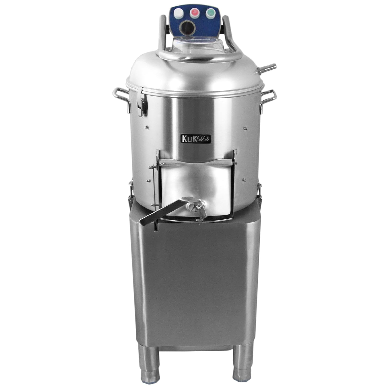 Máquina Peladora Patatas Maquina Pelar Patatas Uso Comercial Doméstico Capacidad 20kg Producción 190kg/Hora Motor 950W Temporizador Sistema Arranque Parada Papel de Revestimiento Abrasivo