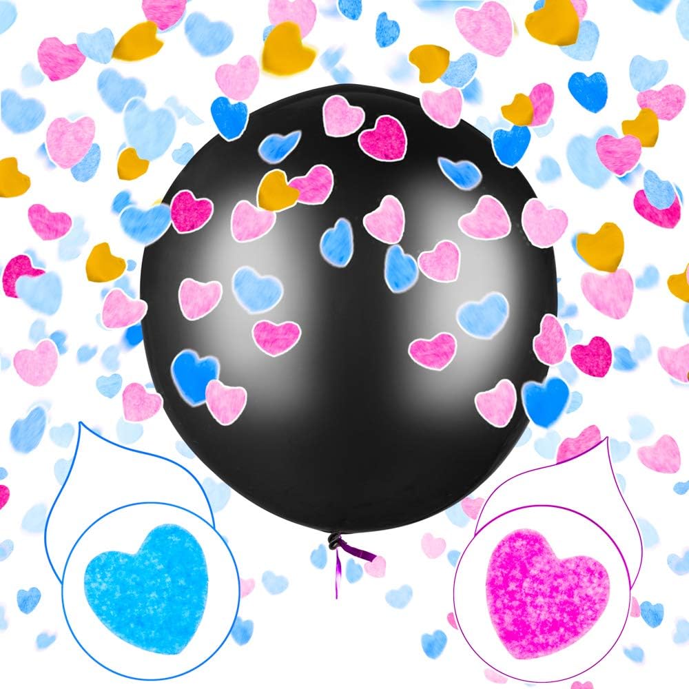 Sepco Gender Reveal Balloons (Heart Shape Confetti)