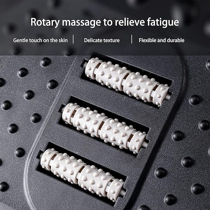 6 Heights Adjustable Footrest with Massage Roller, Under Desk Footrest with Massage Roller Ergonomic Foot Support for Home & Office 4