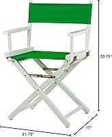 Vista 128 de Silla de Director de 18" Marco Blanco Lona Rosa