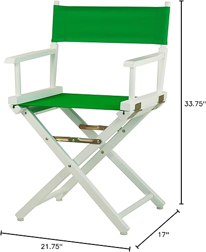 Miniatura 128 de Silla de Director de 18" Marco Blanco Lona Rosa