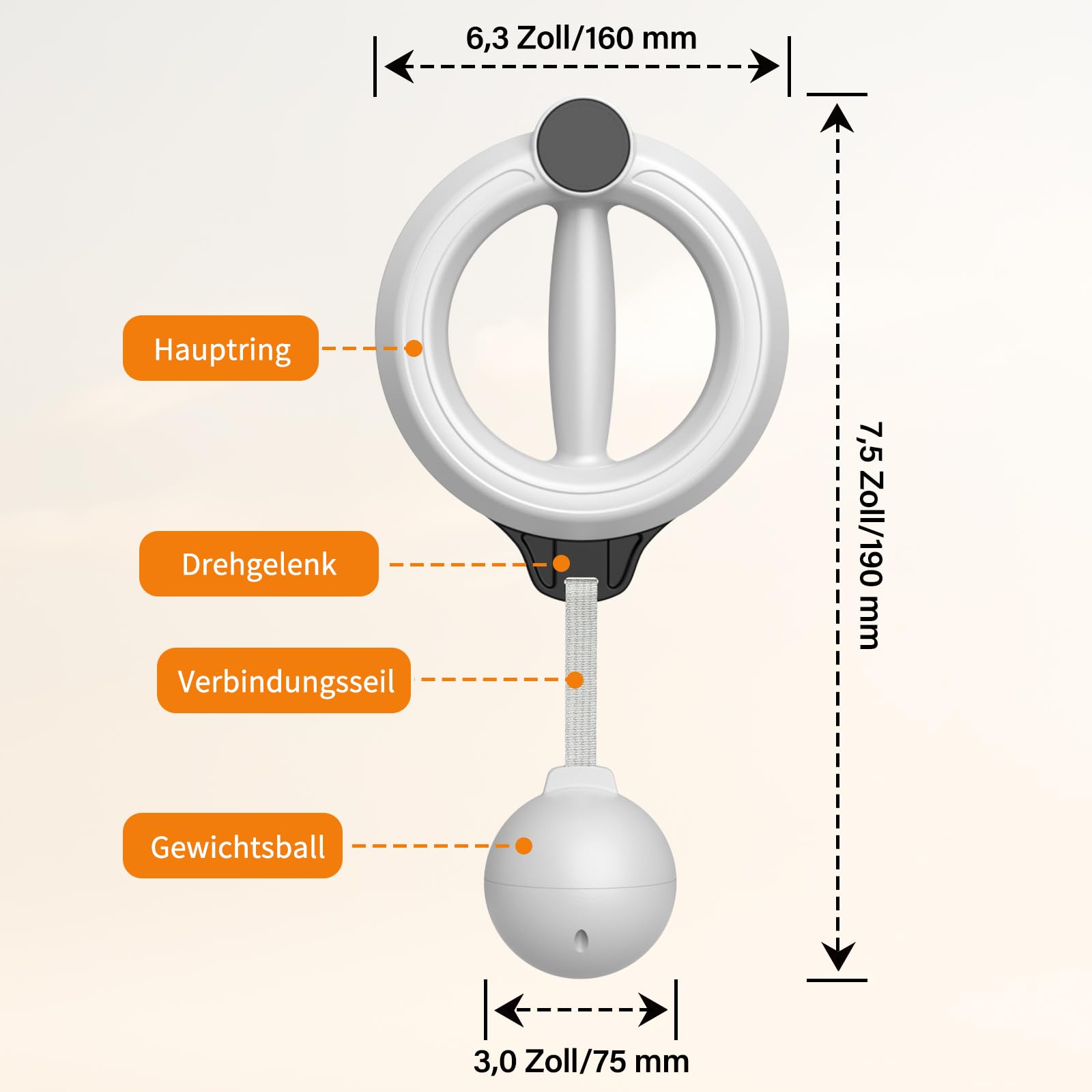 Infinity Arm Hoop, 360° Unterarmtrainer, Armtrainer für Brust, Schultern, Armmuskeln, portabler Twister Armtrainer für Heim & Fitnessstudio Workouts, geeignet für Einsteiger & Profis, Männer & Frauen