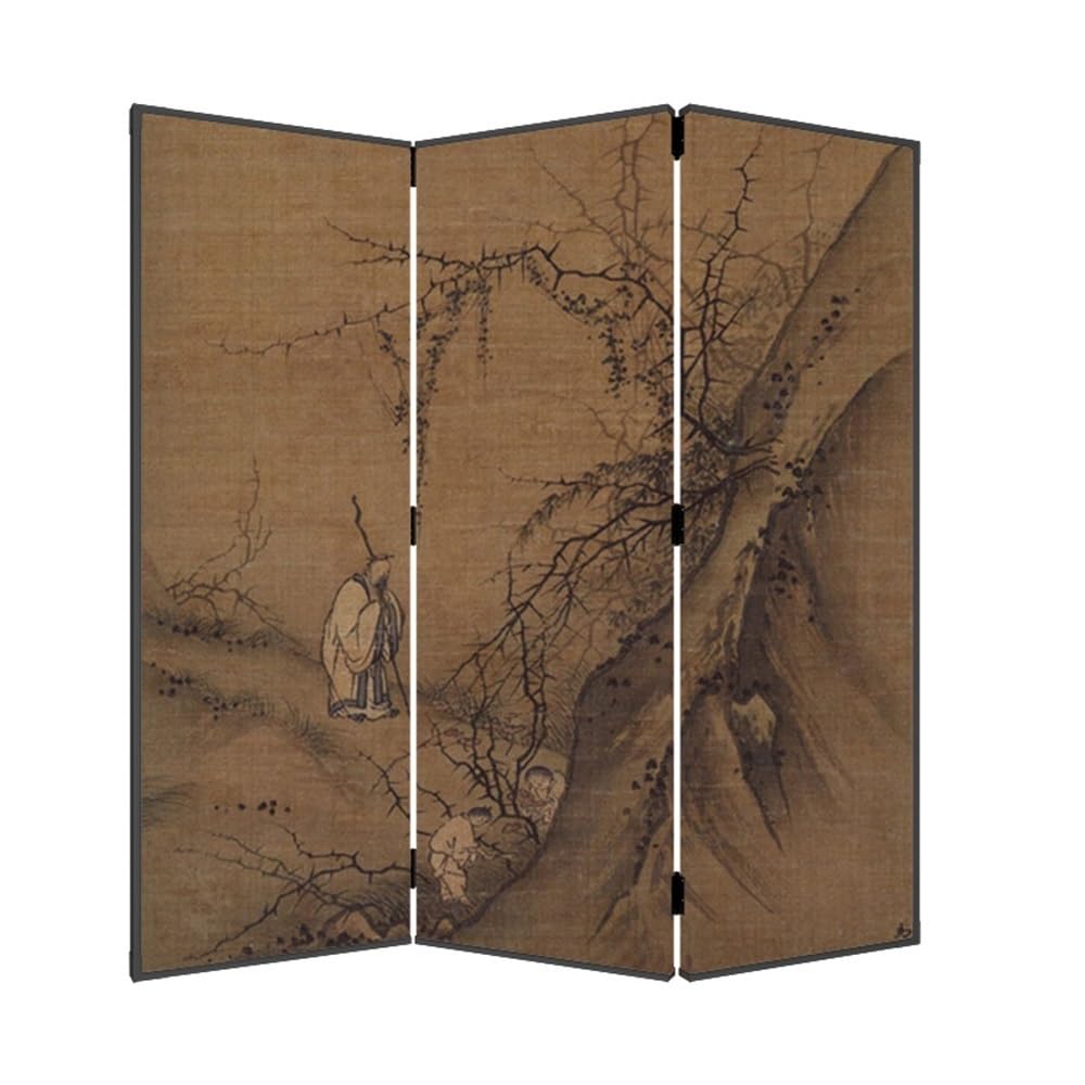 Privacy Screen Floor-standing Screen Partition Home Living Room Porch Office Privacy Screen Partition Chinese Retro Background Wall Room Divider