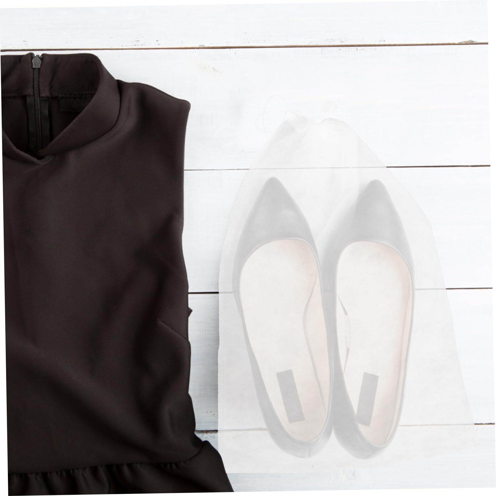 Sacchetti per Scarpe da Viaggio Borsa Porta Scarpe Grande Bianco 50 Non Tessuto per Stoccaggio e Protezione Coulisse 32x48 Cm e Stivaletti a Casa in Viaggio