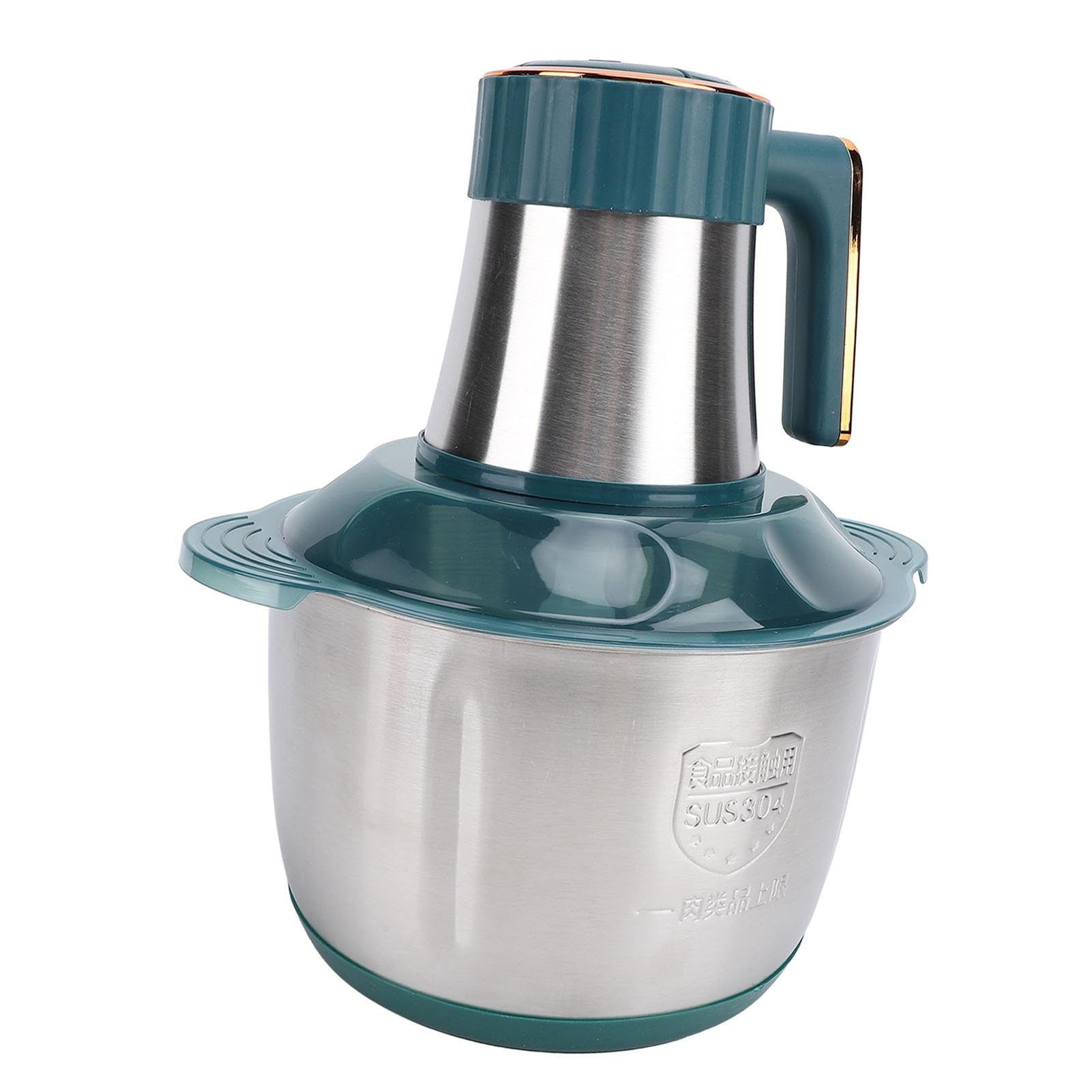 HEEPDD Procesador de Alimentos para Picadora de Carne Eléctrica, Acero Inoxidable SUS de 500 W con 2 Cuchillas, 3 Platos y Capacidad de 5 L para Moler Carne, Verduras y Frutas (Enchufe europeo 220v)
