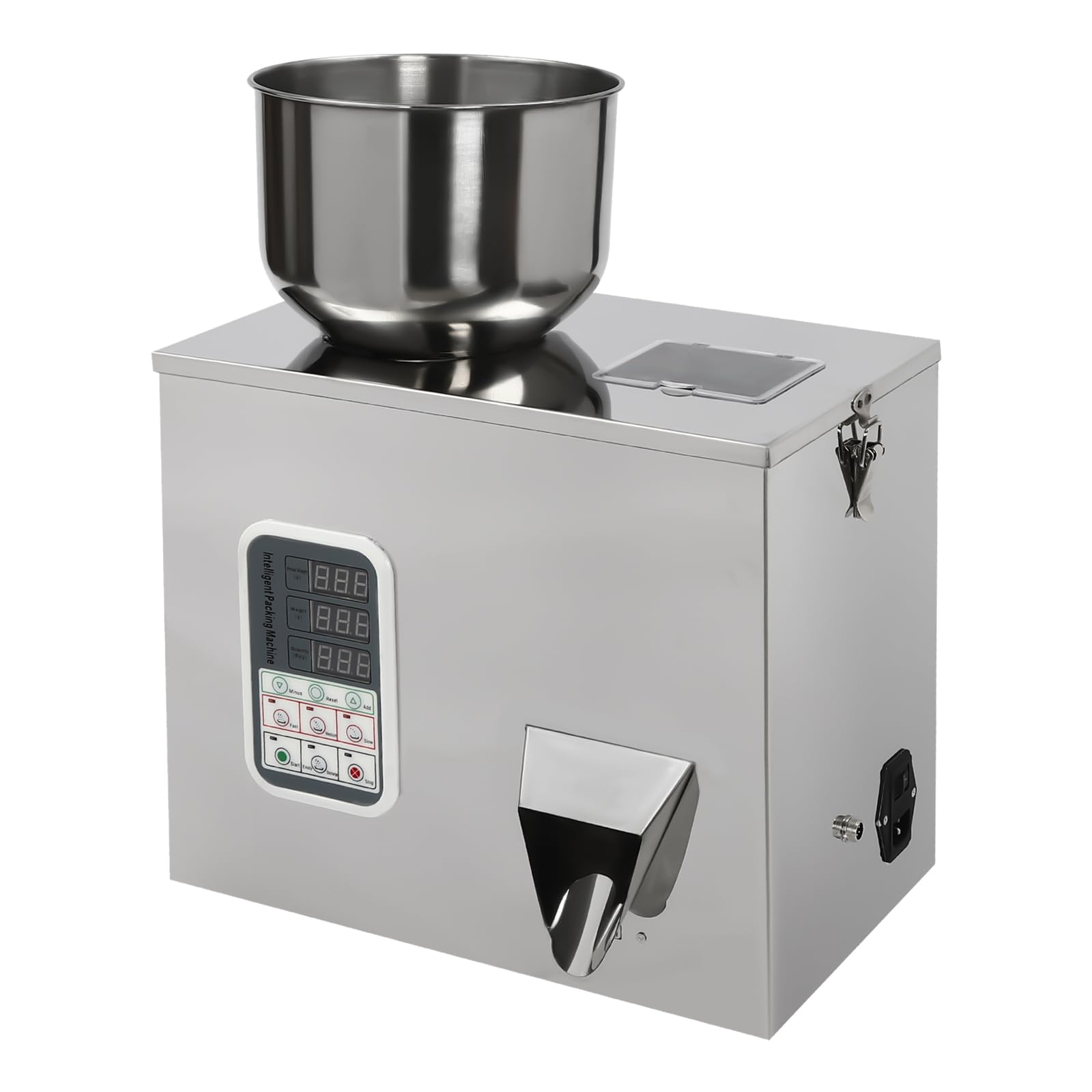 LyeXD Stainless Steel Filling Machine, 1-100g Auto Packing & Filling Machine Grain Particle Dispenser with Display&Wrench, Multifunctional Particle Weighing Automatic Filler for Tea Seeds Grains