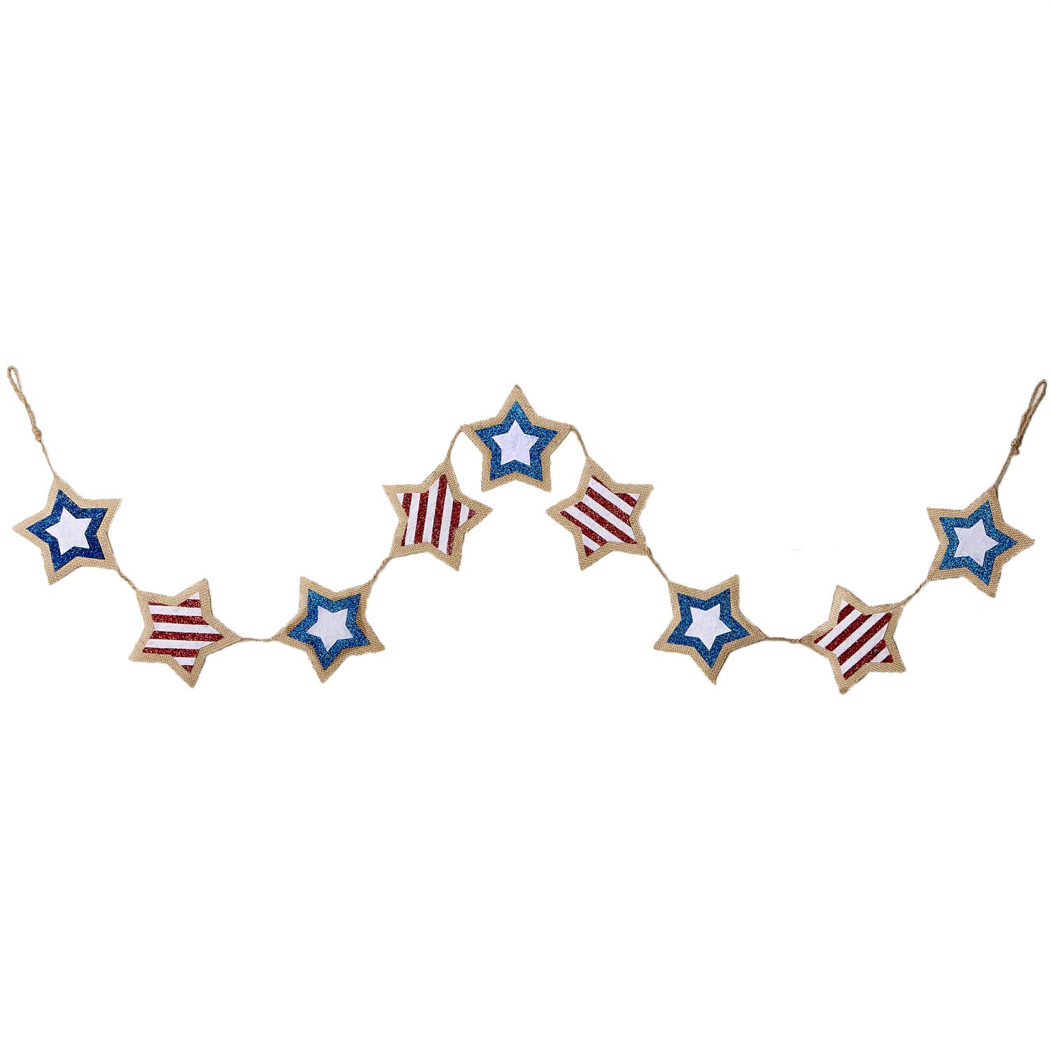 DII 4th of July Home Décor Indoor/Outdoor, Garland, 71", Patriotic Stars