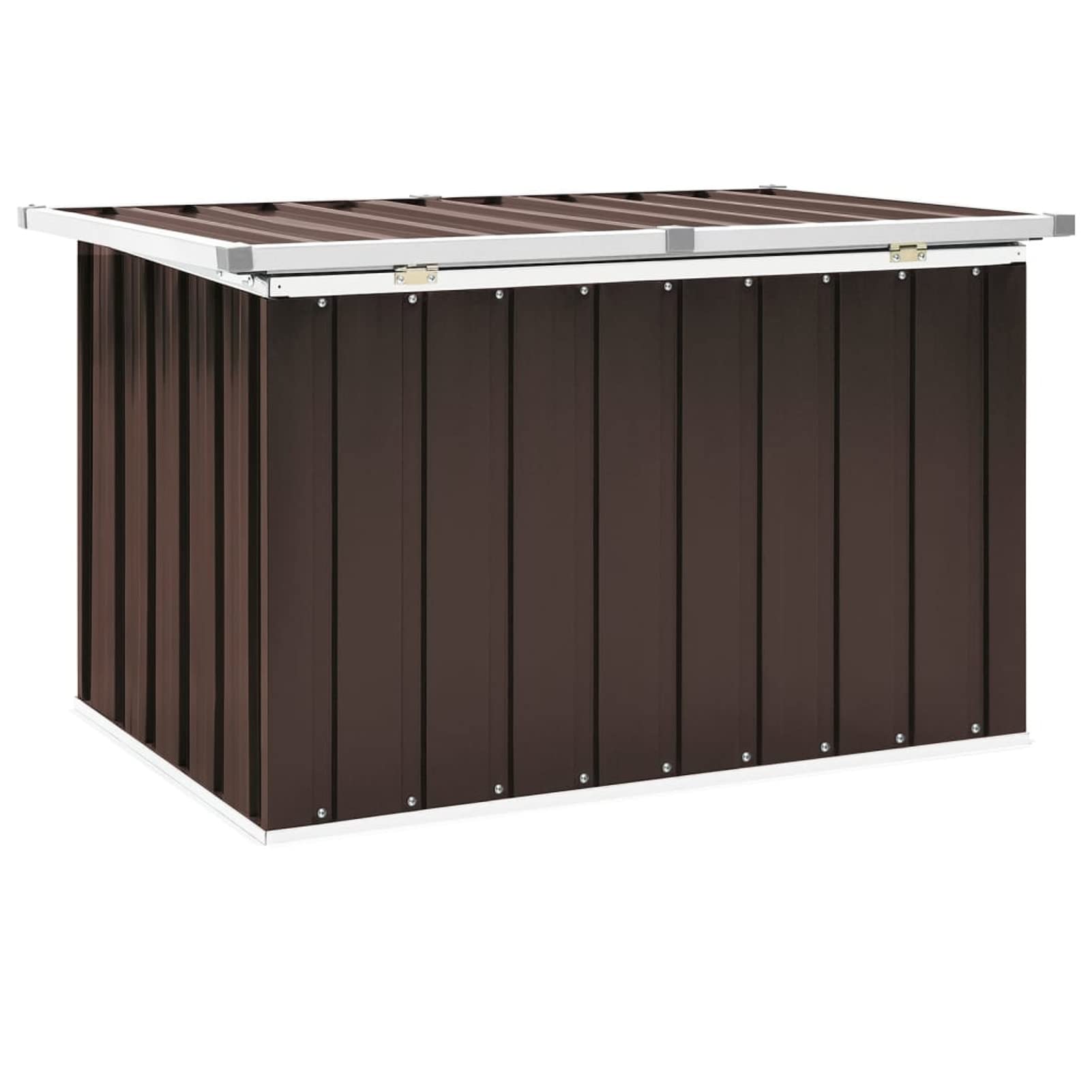 Tidyard Boîte de Rangement de Jardin Marron 109x67x65 cm Organisateur de Outils Extérieur, Coffre à Coussins de Rangement pour Jardin, Balcon, Piscine, Terrasse, Patio