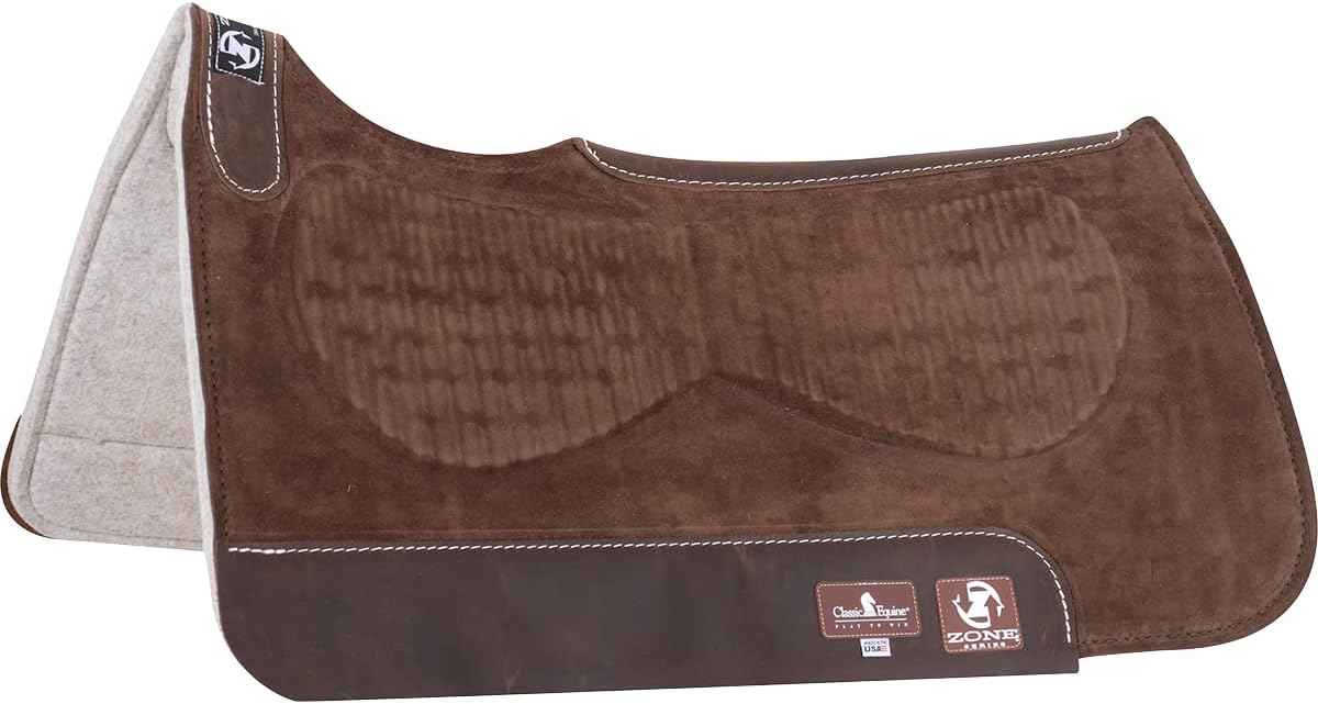 Classic Equine Zone Suede Top Saddle Pad with Felt Bottom