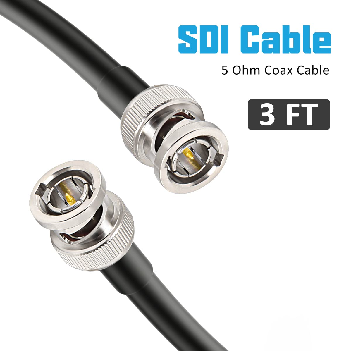 enoaudio Mogami 2964 Câble Numérique coaxial 75 Ohm | Canare Gold RCA – BNC | HiFi - 1,0 m